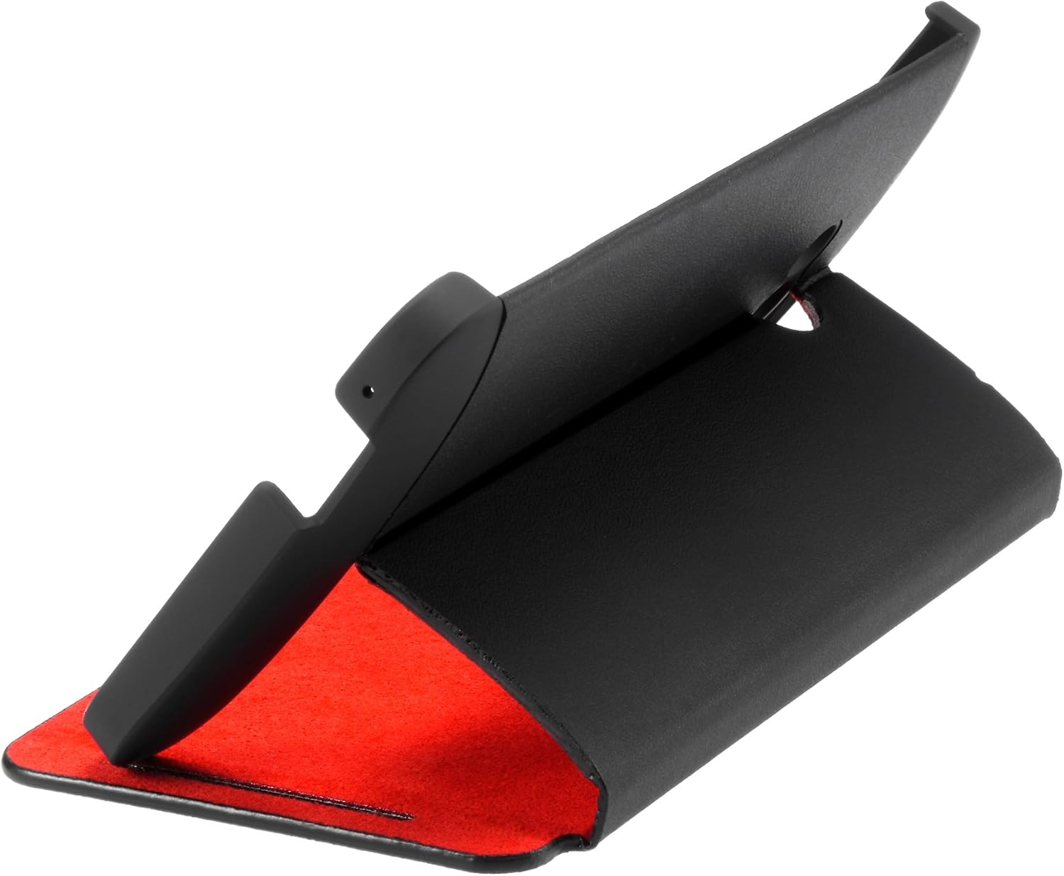 HTC Double Dip Flip Case for HTC One M7 - Retail Packaging - Black/Red