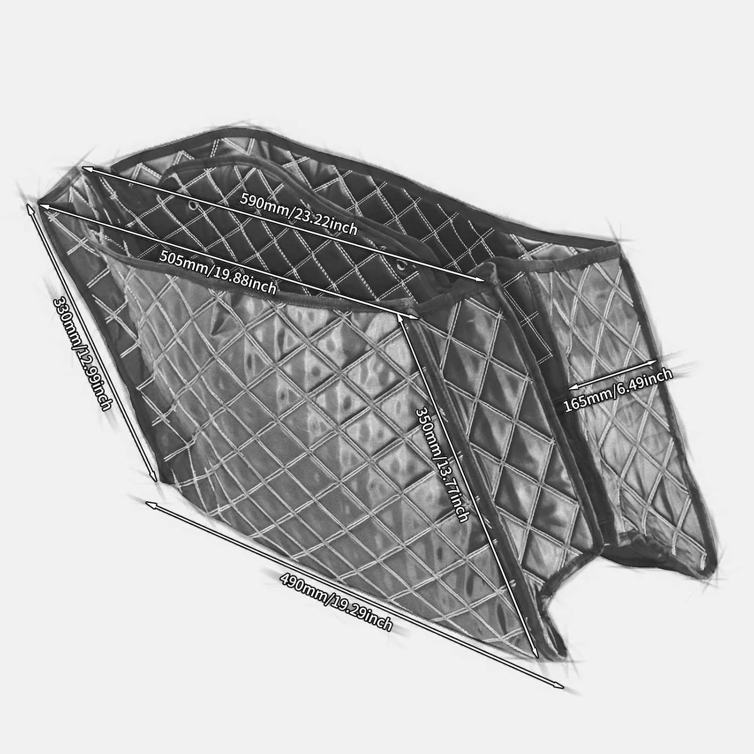 Saddlebag Liners for 4 Inch Extended Saddlebags Fit for Harley Touring Street Glide FLHX Road King FLHR Road Glide FLTR Electra Glide FLHT 2014-2023 Red Stitching