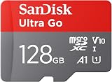 SanDisk 128 Go Ultra Go microSDXC, Carte Micro SD + Adaptateur SD (pour Android Smartphone et Tablette, Video Full HDD, jusqu'à 150 Mo/s, UHS-I, La Performance A1, V10, Class 10, U1) pour Amazon - 1
