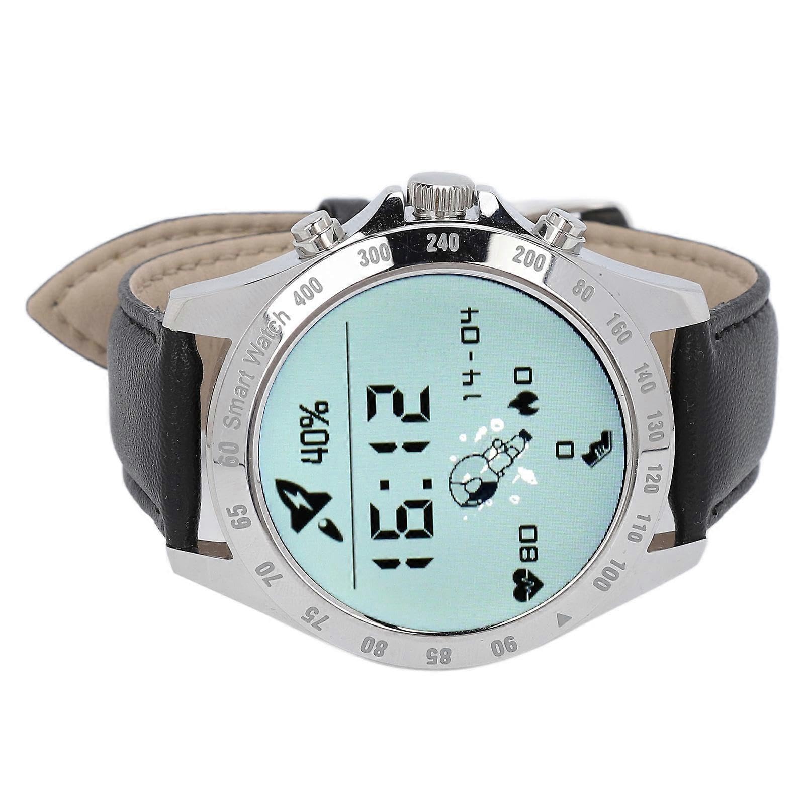 Montre étanche 3 ATM, boîtier en acier inoxydable, fréquence cardiaque, surveillance de l'oxygène dans le sang, montre-bracelet intelligente