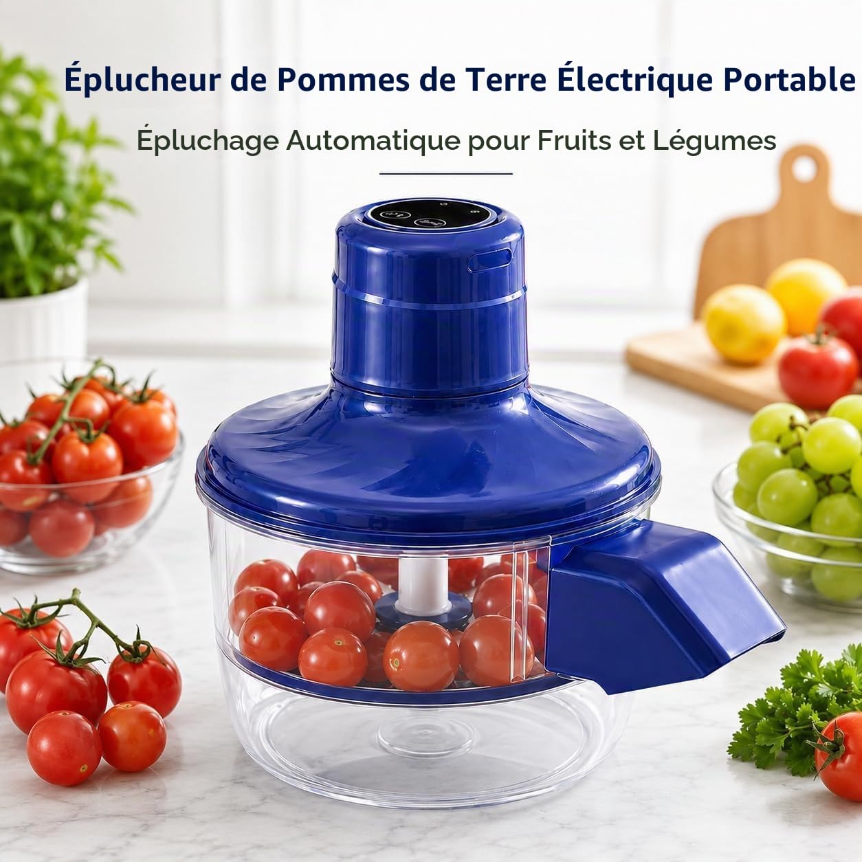 Éplucheur électrique rechargeable automatique pour raisins et ail