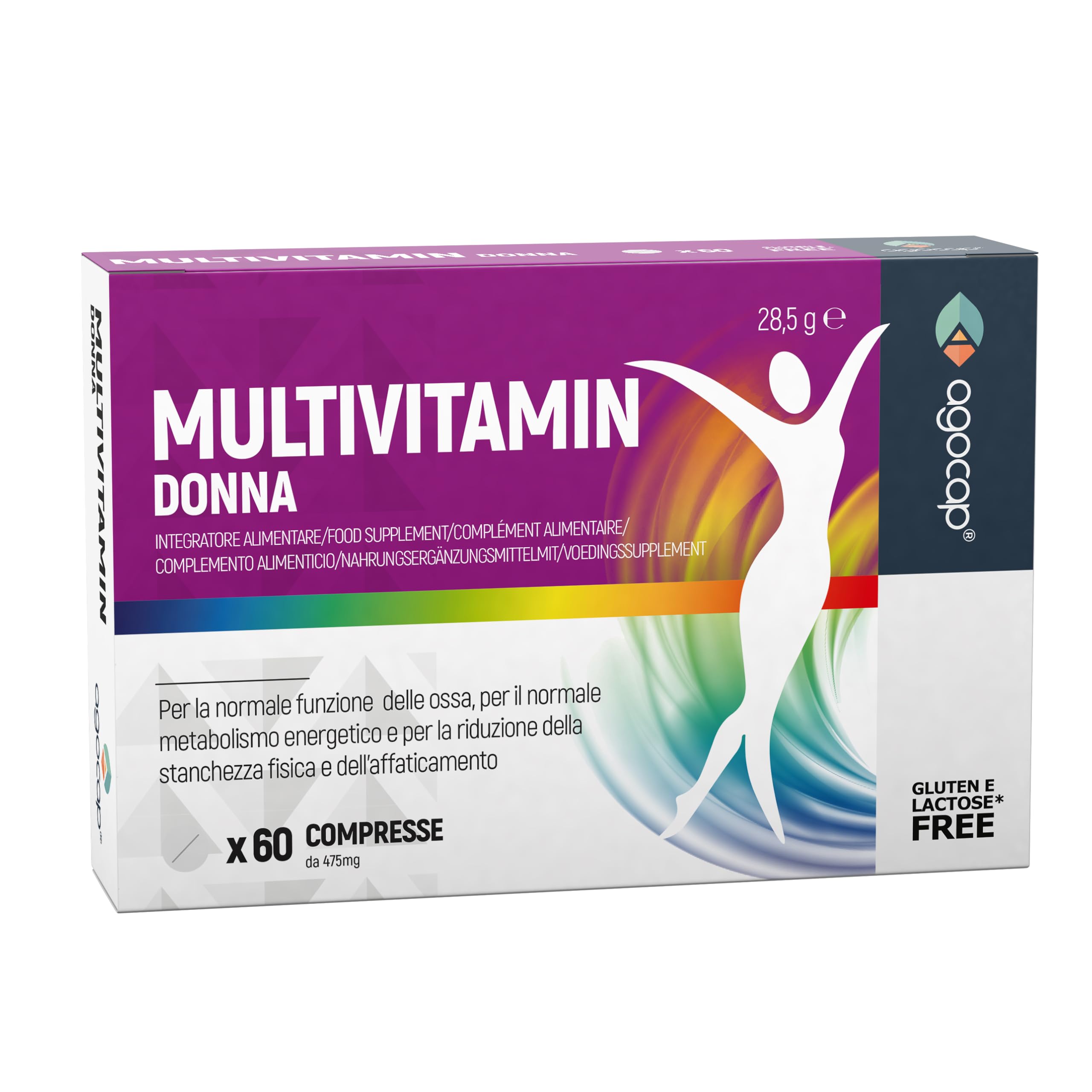Multivitaminico Donna - Vitamine Donna. Integratori Stanchezza, contro l' affaticamento fisico e mentale. Multivitaminico completo donna, Zinco, Ferro, vit B, C, D, E, H. Integratori cambio stagione
