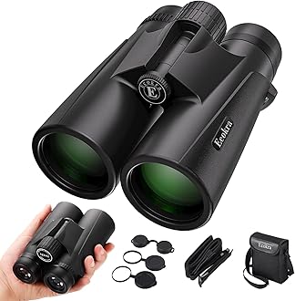 12x42 HD Binoculars for Adults, Super Bright High Power Binoculars with Large View, Clear Low Light Night Vision, BAK4, FMC Prisms, Waterproof Compact Binocular for Bird Watching Hunting Stargazing