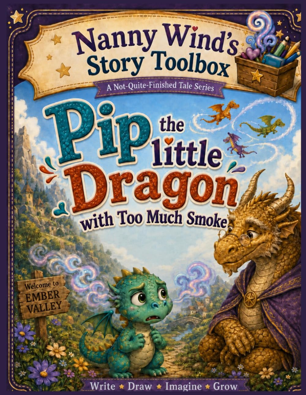 Pip The Little Dragon With Too Much Smoke: A Finish-the-Story Adventure for Kids About Big Feelings, Brave Breathing & Finding Calm (Nanny Wind's Story Toolbox)