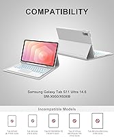 Vista 2 de for Samsung Galaxy Tab S11 Ultra 14.6 inch Keyboard Case, 7 Colors Backlit, Multi-Gesture Smart Touchpad, Detachable Bluetooth Wireless Trackpad