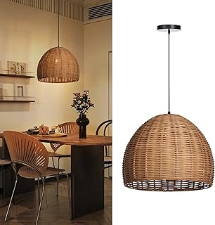 12 Living Room Ceiling Lights Ideas for Bright Modern Illumination 98 Arturesthome Hand Woven Rattan Pendant Lighting Fixture, 1-Light Bohemia...