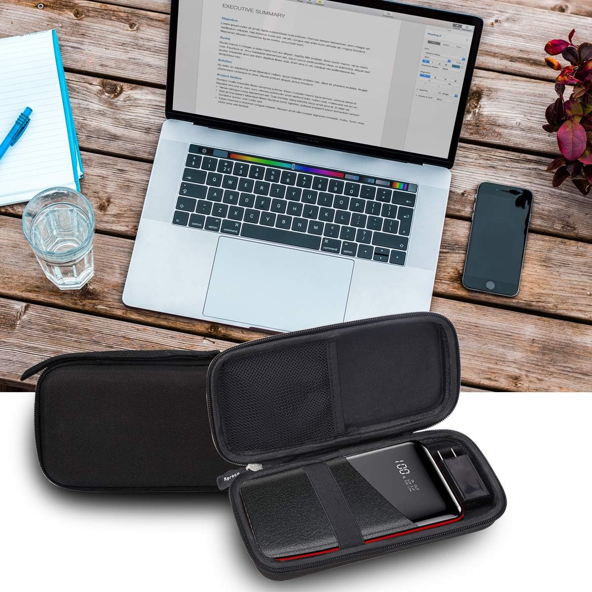 Aproca Hard Travel Storage Case for Gnceei 25000mAh / Todamay 25000mAh / Ruipu 24000 mAh Portable Charger Power Bank