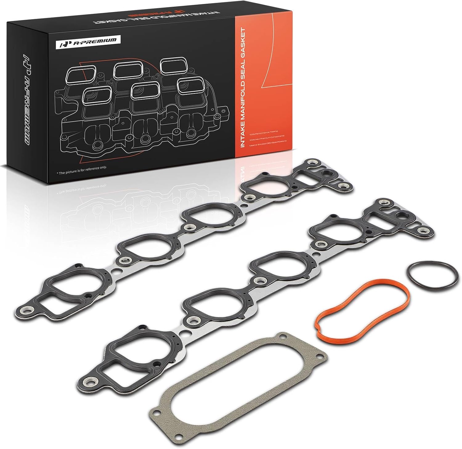 A-Premium Lower and Upper Engine Intake Manifold Gasket Set Compatible with Ford Expedition, F-150, F-250 F-350, E-150, E-250, E-350 E-450 Super Duty, E-150 Econoline, E-350 Club Wagon, Excursion
