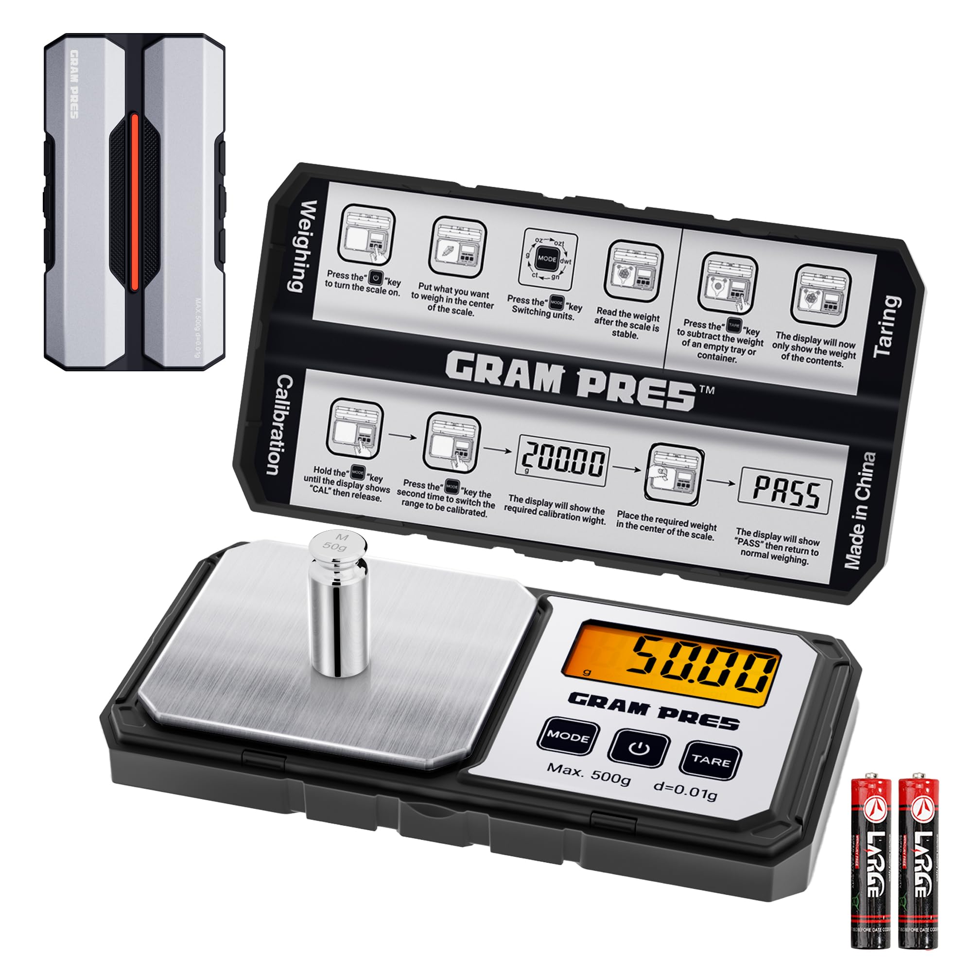 Bilancia Da Cucina Digitale GRAM PRES, 5kg/0,3g, Impermeabile IPX6, Con Display LCD - 3
