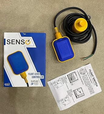 Senso 230 Volts Float Switch Sensor for Water Level Controller with 2 Meter Wire: Select NO/NC (Long, 3)