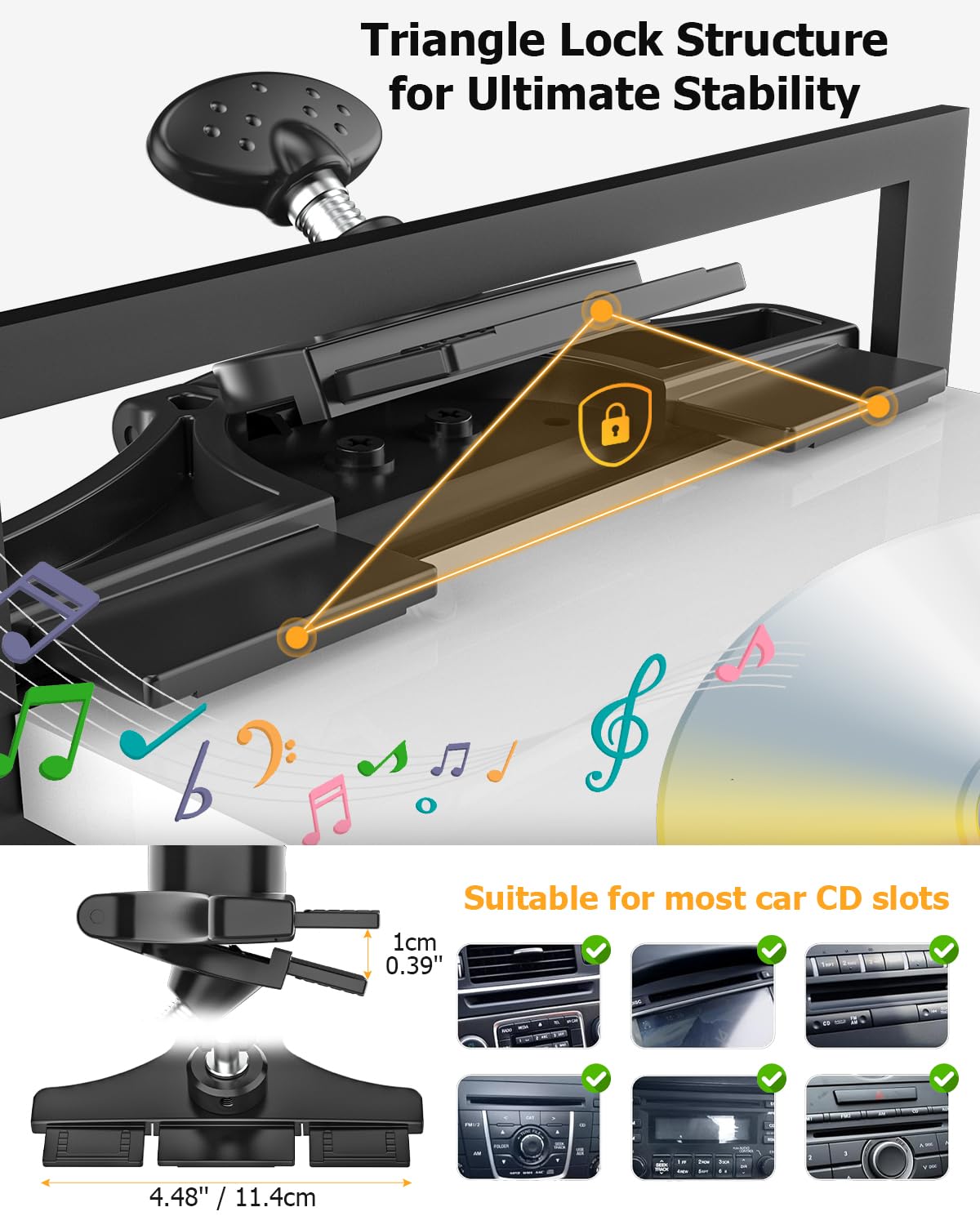 Supporto magnetico per cellulare da auto con fessura CD [guidatore e passeggeri possono usare]