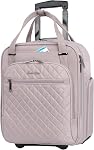 EMPSIGN Underseat Carry On Wheeled - 16" Carry on Bag with Wheels Multi-Functional Lightweight Rolling Bag Overnight Weekender Small Suitcase for Women Men Travel Business, Army Green