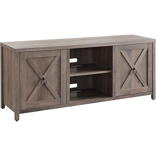 Henn&Hart Rectangular TV Stand for TV's up to 65" in Gray Oak, TV Stands for the Living Room