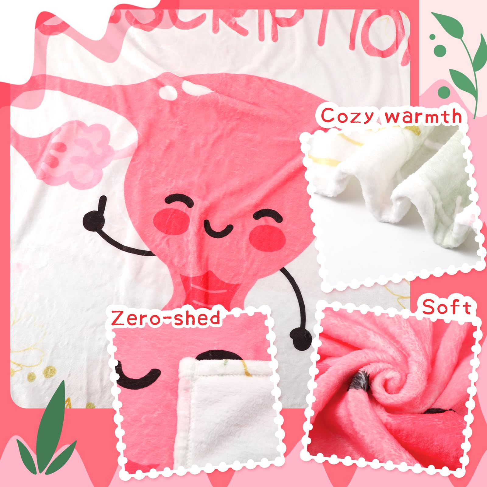 Drydiet Funny After Hysterectomy Recovery Gifts Women Uterus Gifts Hysterectomy Recovery Must Haves, Blanket Socks Uterus Plush Keychain Mug