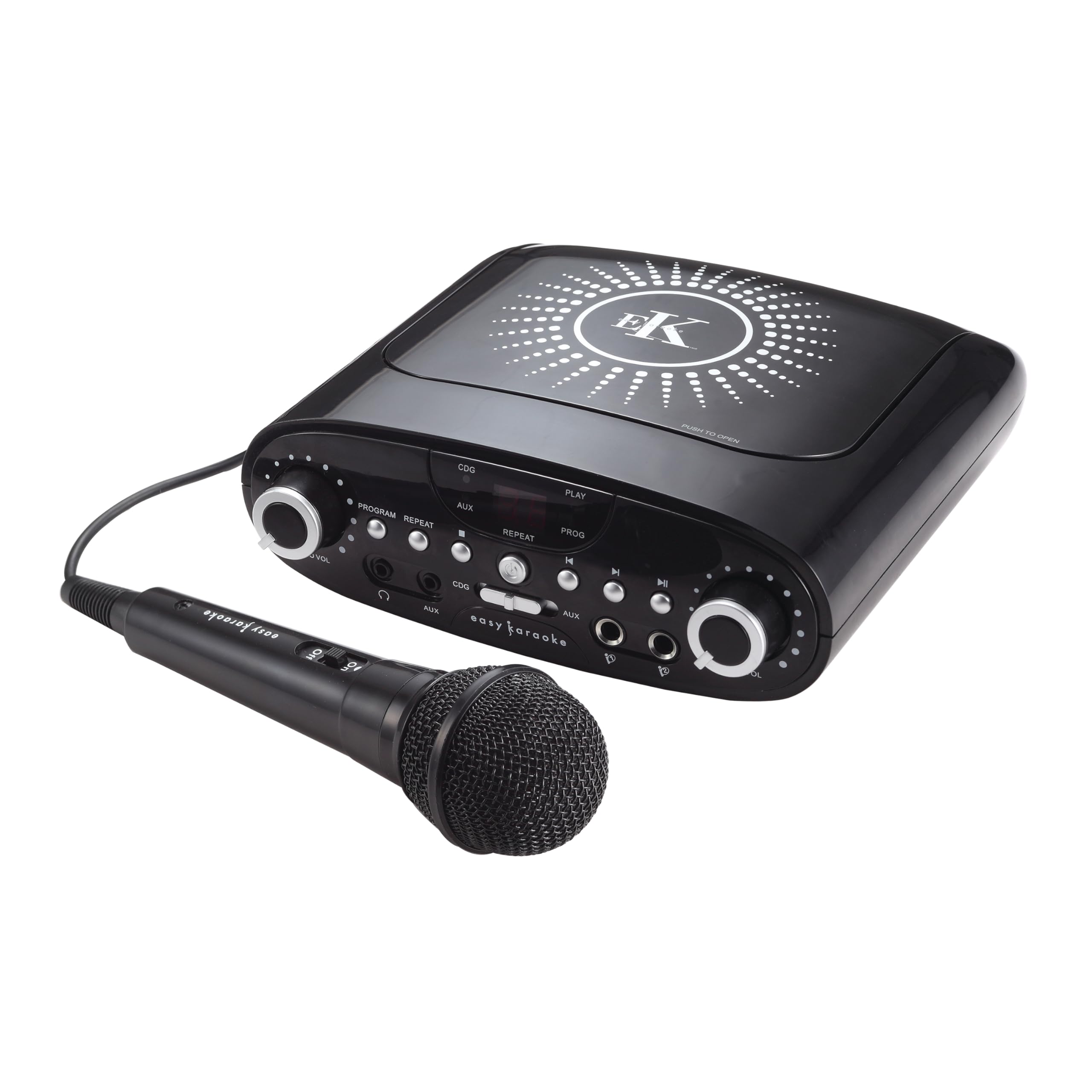 Easy Karaoke EKG88B Portable Bluetooth Karaoke Machine comes with 1 x microphone, Headphone socket and AUX for MP3 playback - Black-image-16