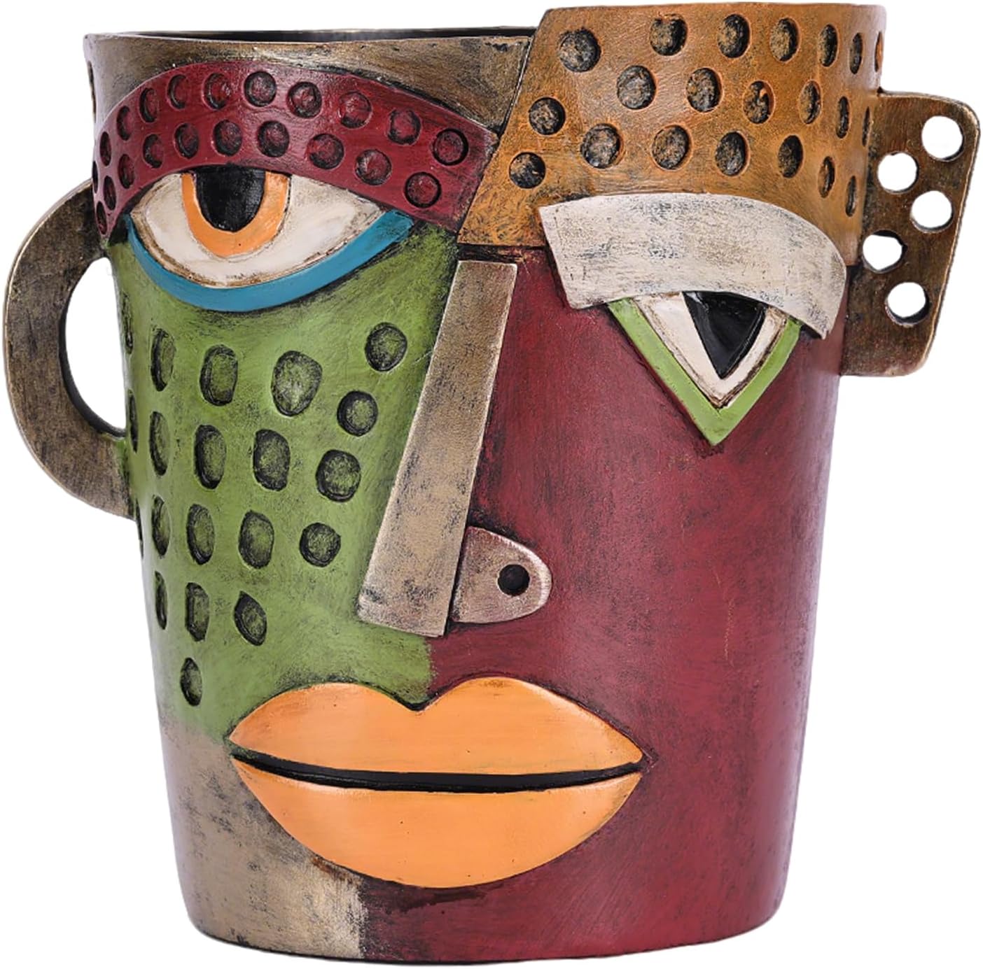 DOVDOV Abstract Face Planters, Unique Face Planters, Perfect for Indoor Plants, Fun Face Planters, Colorful Plant Pots, Ideal for Outdoor Garden Decor and Home Art Decor.