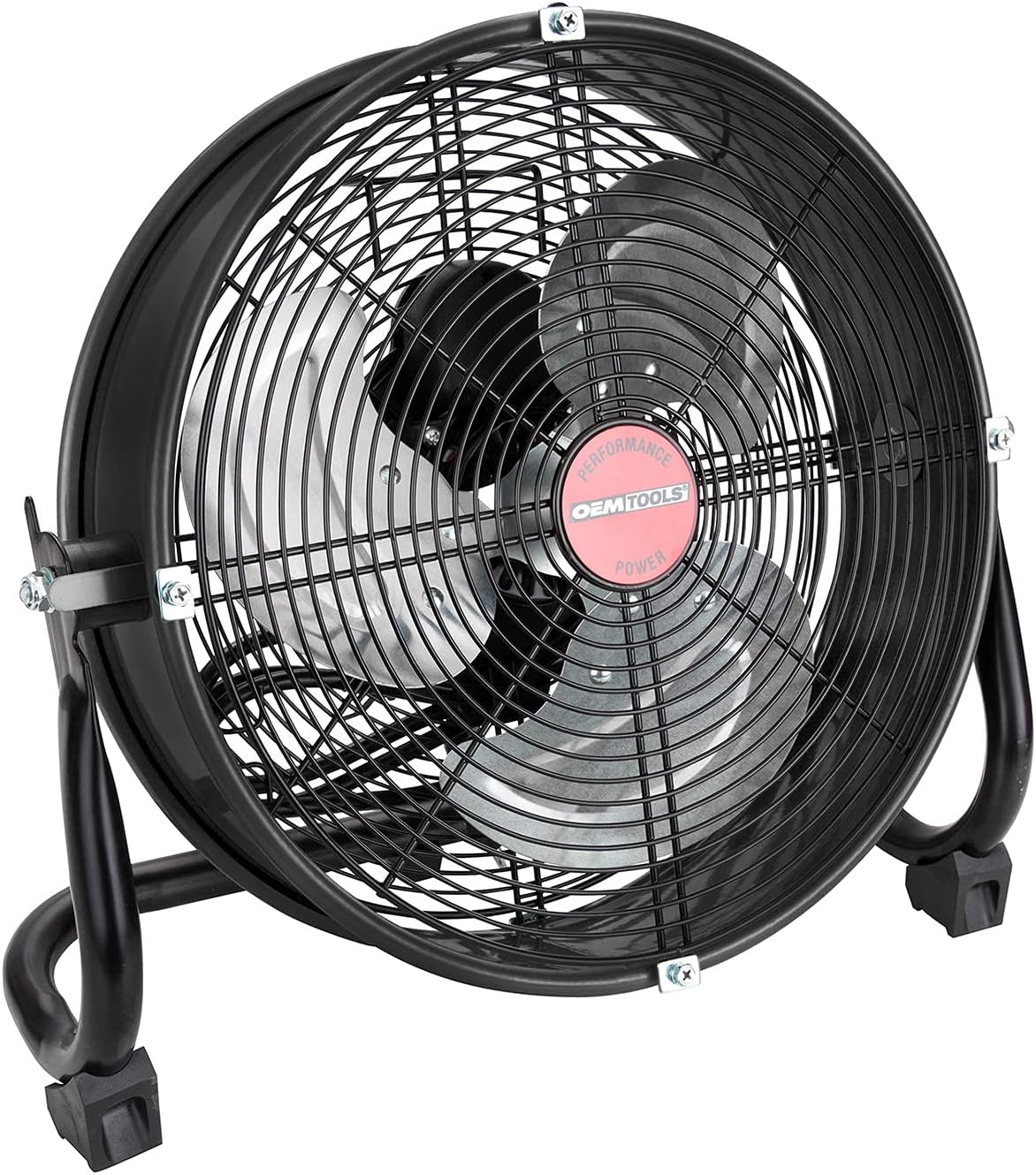 OEMTOOLS OEM24891 12” Tilting Workspace Fan, High Velocity Personal Fan, High Velocity Fan, Small Barrel Fan, Black