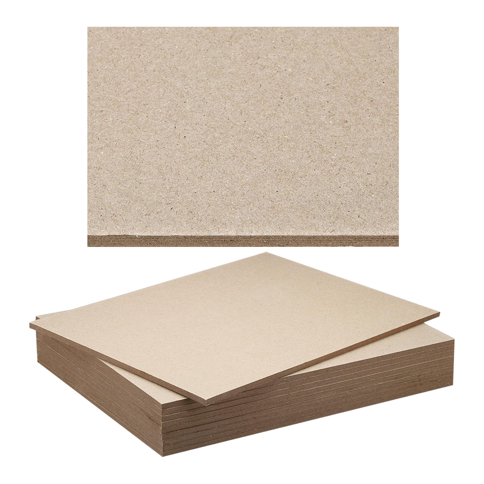PATIKIL 12x8x0.2" Chipboard Sheets, 10Pcs Thick Book Board Binders Board Sturdy Bookbinding Supplies for Book Binding Cover Gray