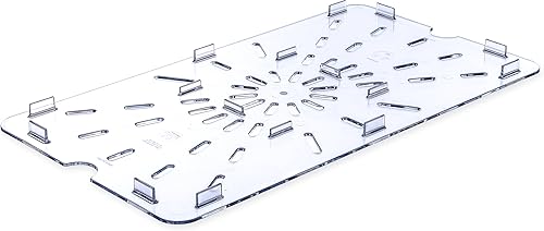 Carlisle FoodService Products 1021507 StorPlus - Estante de drenaje de policarbonato de tamaño completo, transparente