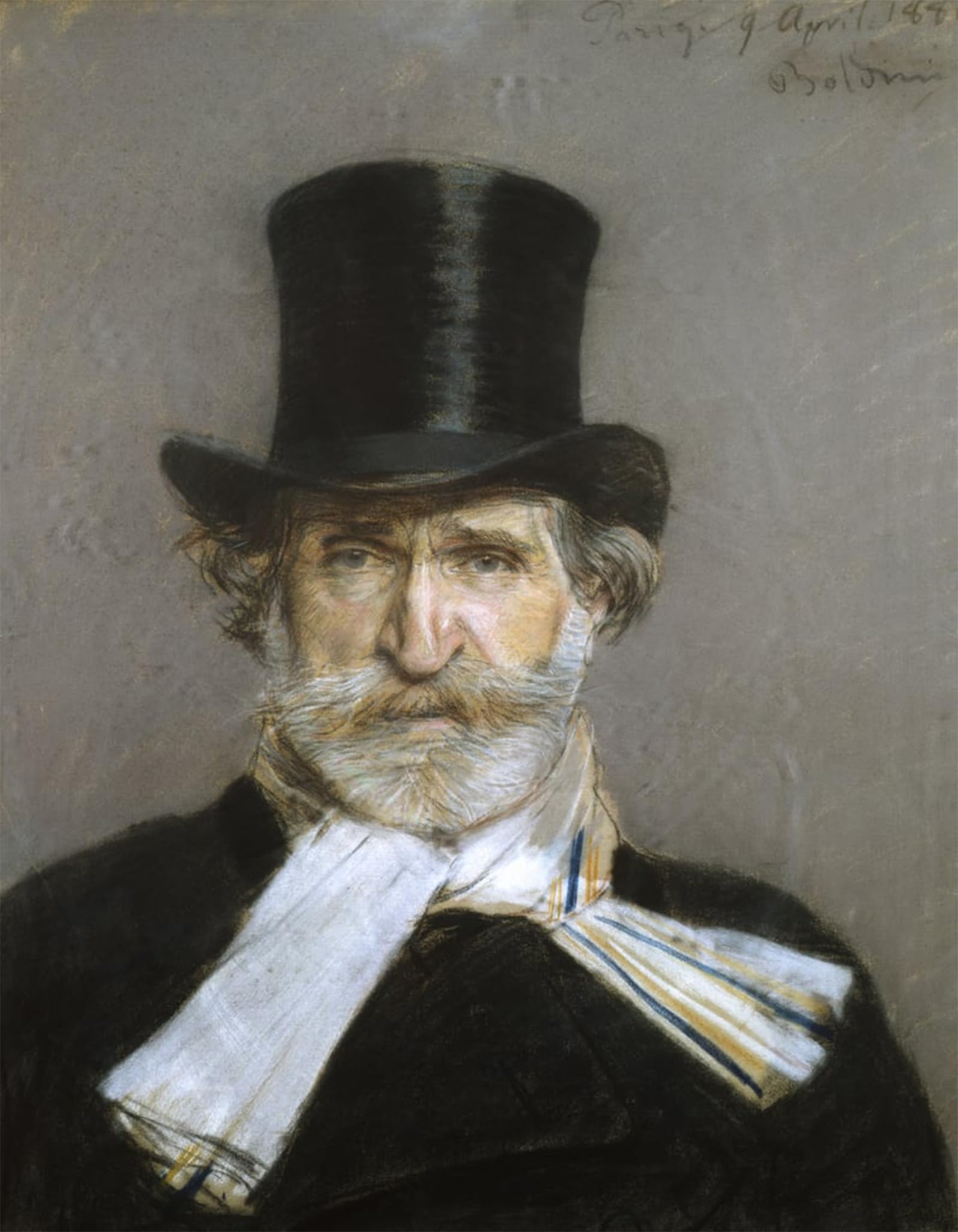 ARTXLXXBN Famous Art Print Poster Vintage Wall Art Portrait of Giuseppe Verdi by Giovann Canvas Art Poster for Home Decor 60x90cm