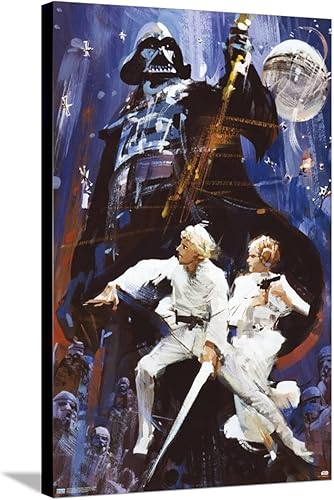 Miniatura 1 de Trends International Star Wars A New Hope - Illustrated One Sheet Canvas Wall Poster