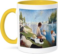 3dRose Bathing at Asnieres by George-Pierre Seurat 15oz Two-Tone Yellow Mug