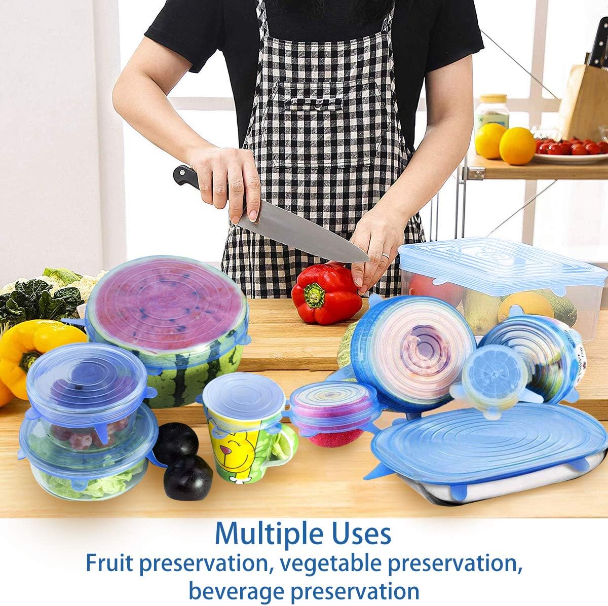 Silicone Stretch Lids, Durable & Eco-Friendly Elastic Lids