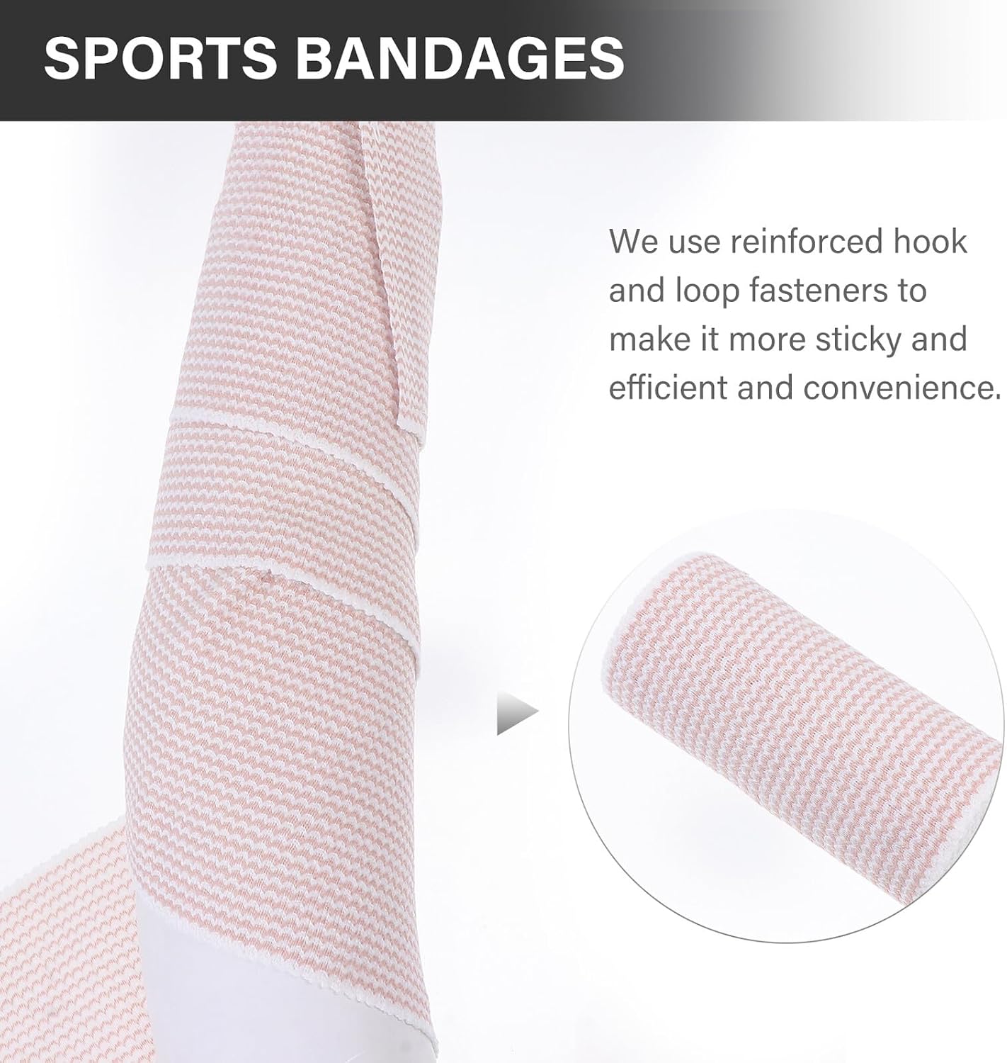 2pcs High Elastic Non-Woven Fabric Bandages Striped Stretchable Wraps for Sports and Pressure Dressing Care