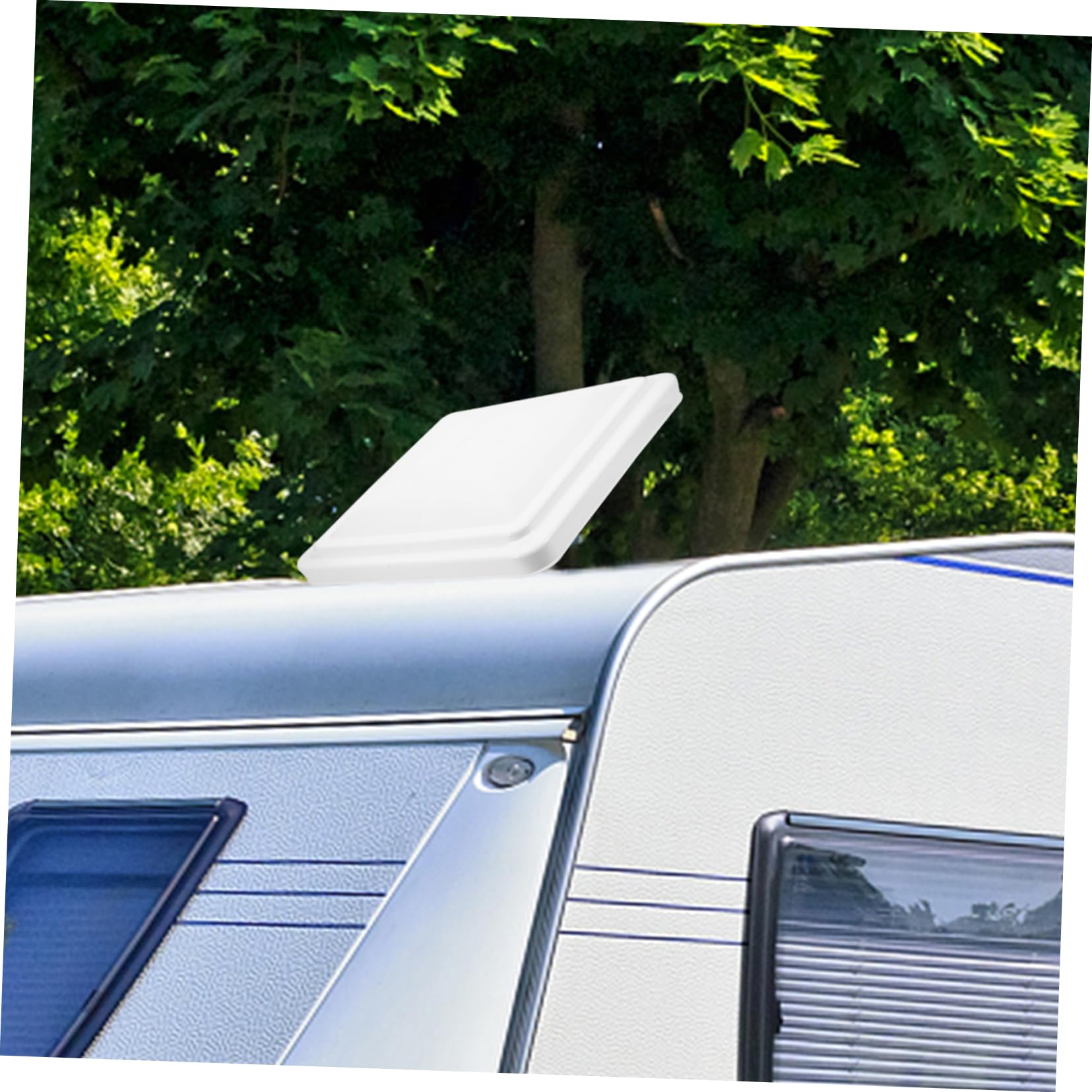 Copertura 14x14 Plastica e Bianca per Camper Finestra in Termico Pollici Efficiente Isolamento Ventilazione per Tetto Rv e Ventilazione Bagno