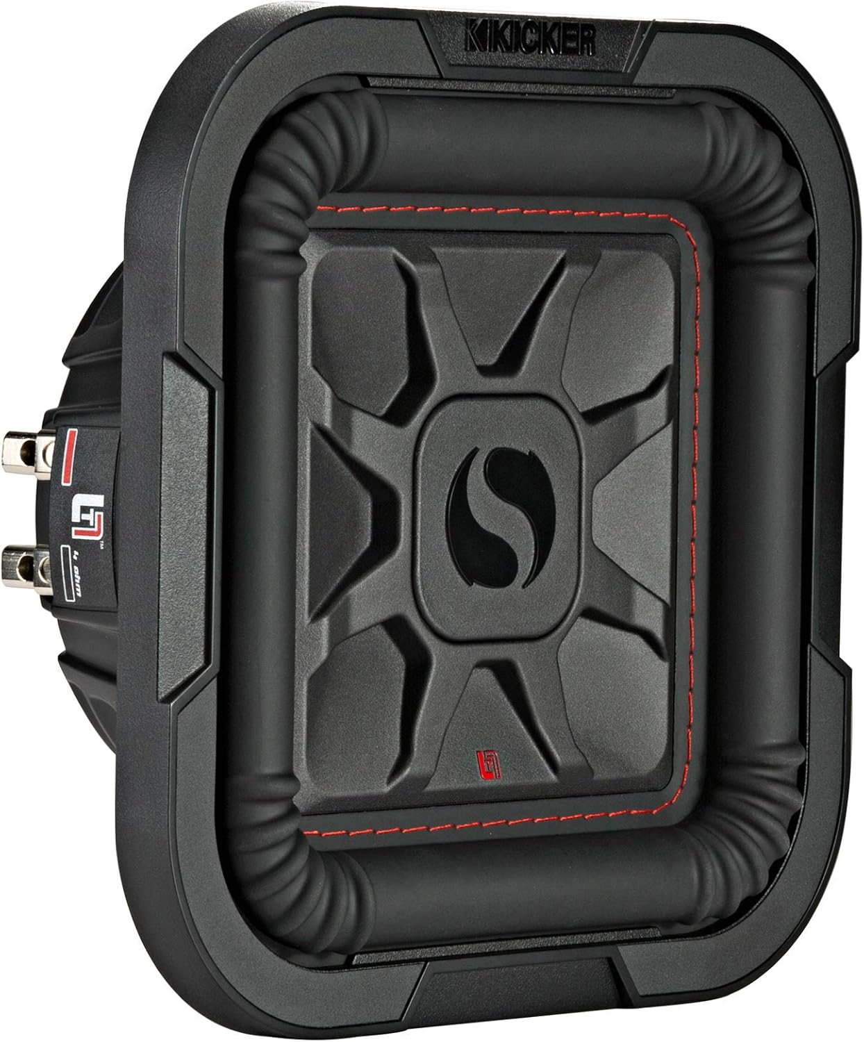 KICKER 46L7T84 L7T L7-Thin 8-Inch (20cm) Subwoofer, Dual Voice Coil, 4-Ohm, 350 Watt