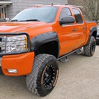 Vista 7 de 4 guardabarros para guardabarros derecho e izquierdo con textura negra de 69.3 pulgadas, estilo remache de bolsillo, compatible con Chevy Silverado