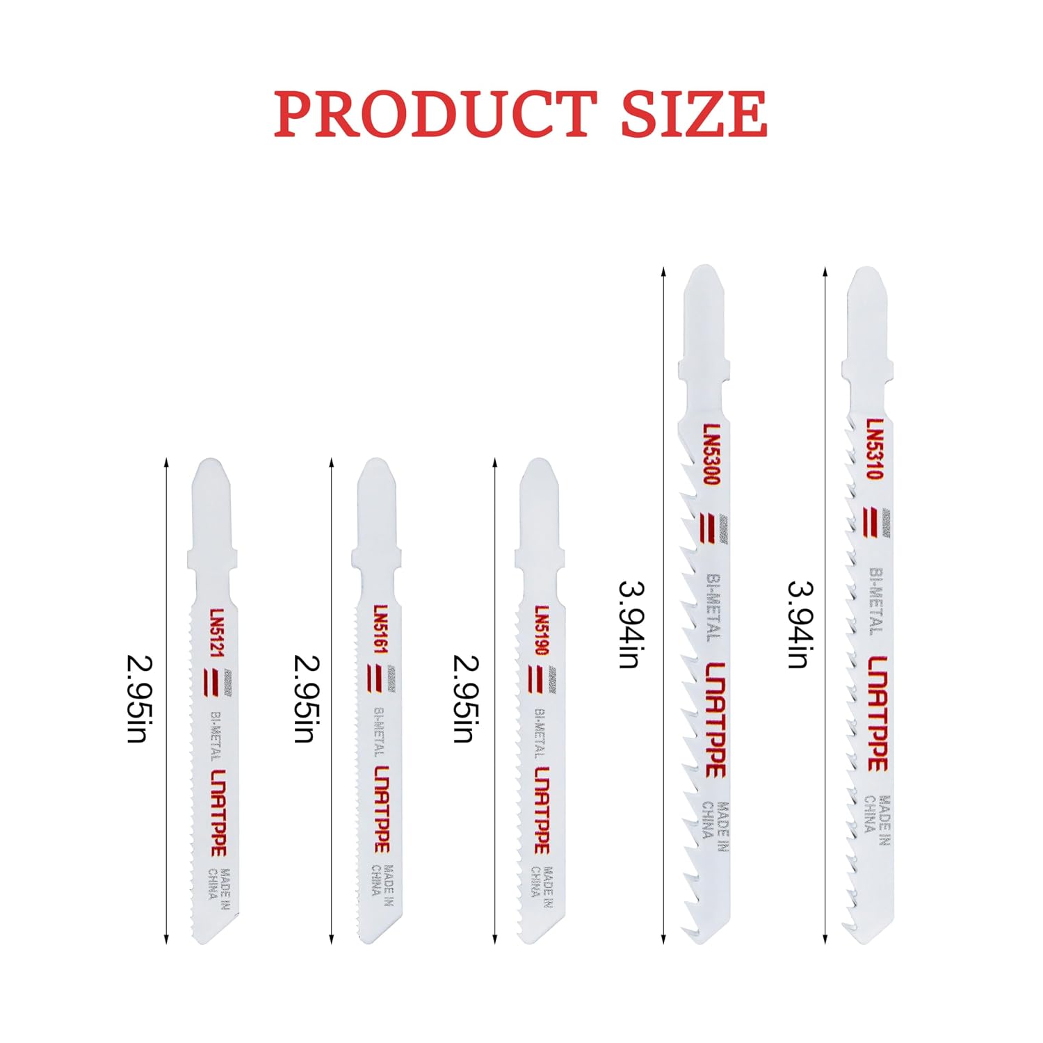 49-22-1178 Compatible with Milwau-kee Jig Saw Blades Assortment, T-Shank Metal/Wood Cutting 5 Pcs
