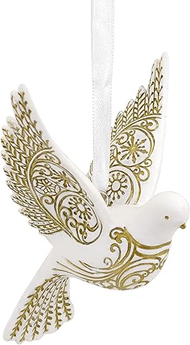 Miniatura 1 de Hallmark Adorno navideño de paloma blanca y dorada (0001HGO3067)