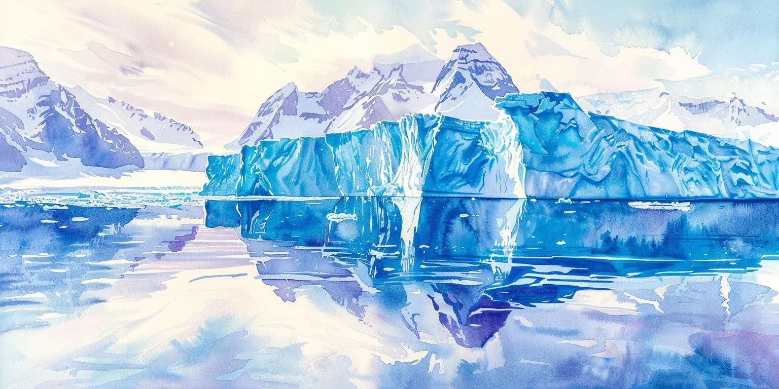 Pintar por Numeros Adultos, MontañA Nevada Azul, 70x90cm 7JGWX-285