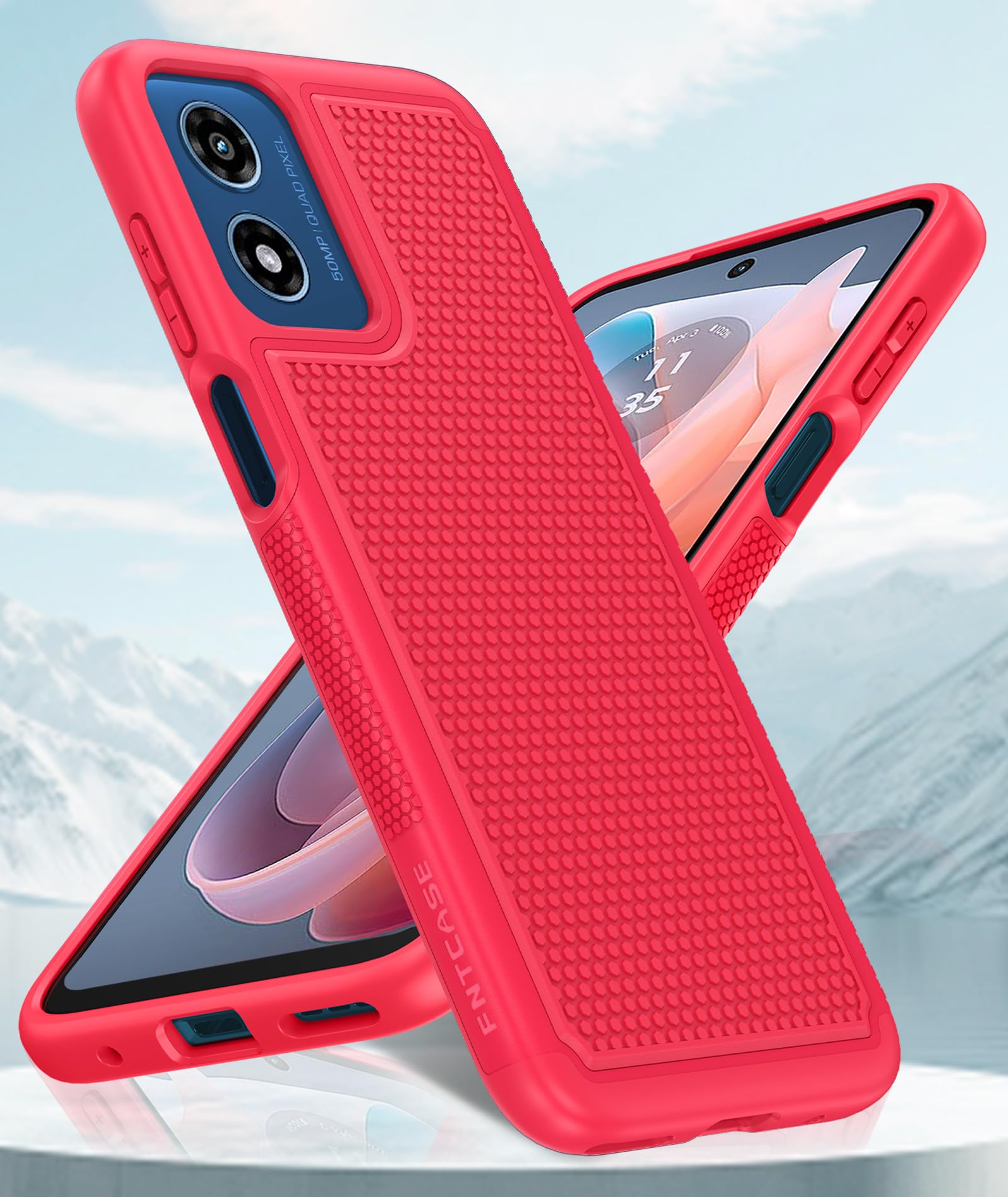 for Motorola Moto G Play 4G 2024 Case Dual Layer Protective Lightweight Duty with Non Slip Textured Back