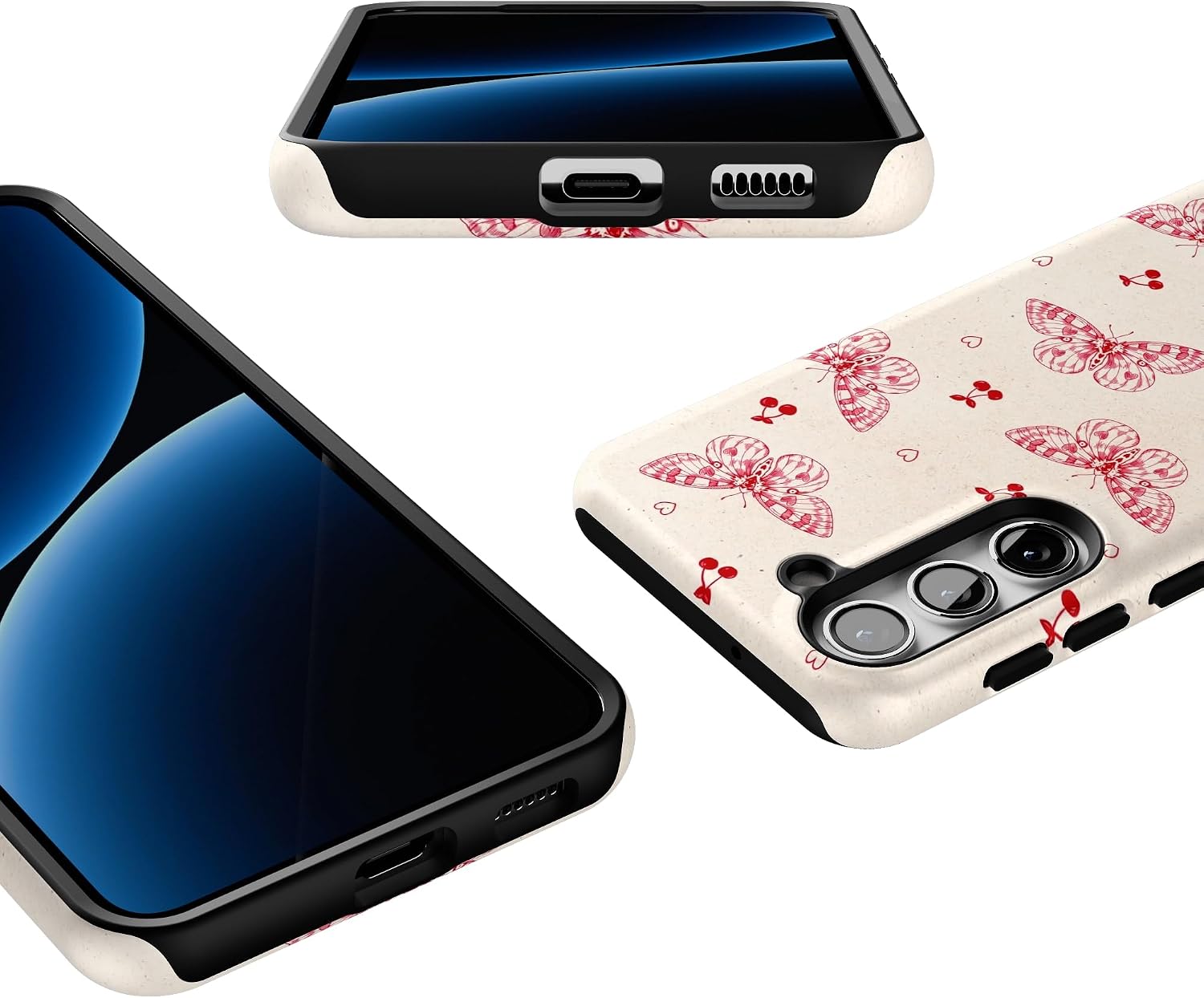 Casely Galaxy S23 Case | Heart Flutters | Butterfly | Essential Slim Dual-Layer Protective Design