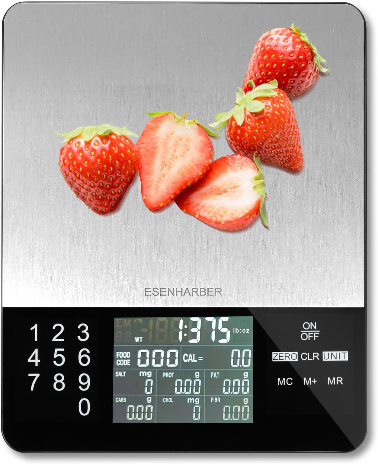 Food Scale with Nutritional Calculator, Calorie Scale, Kitchen Scales Digital Weight Grams and Ounces, for Meal Prep, and Weight Loss, Units in Lbs, Grams, Ounces, Batteries Included