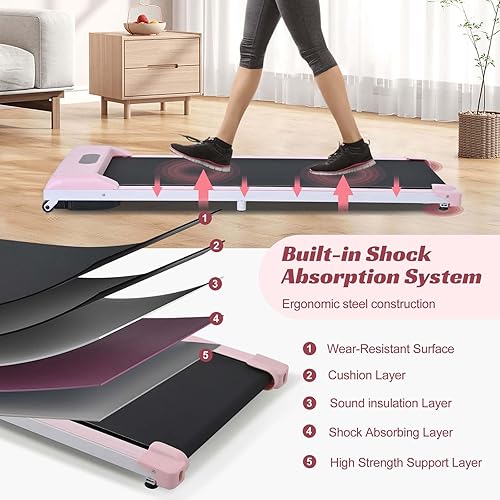 Miniatura 7 de Cinta de correr para debajo del escritorio, 2.5 HP 2 en 1, caminadora eléctrica para debajo del escritorio con aplicación Bluetooth y altavoz,