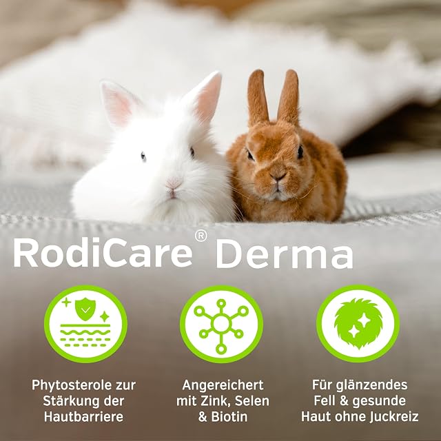 Foto 3 de 7 de Alfavet RodiCare Derma - Suplemento nutricional para el apoyo de la piel, cabello y garras, para conejos…
