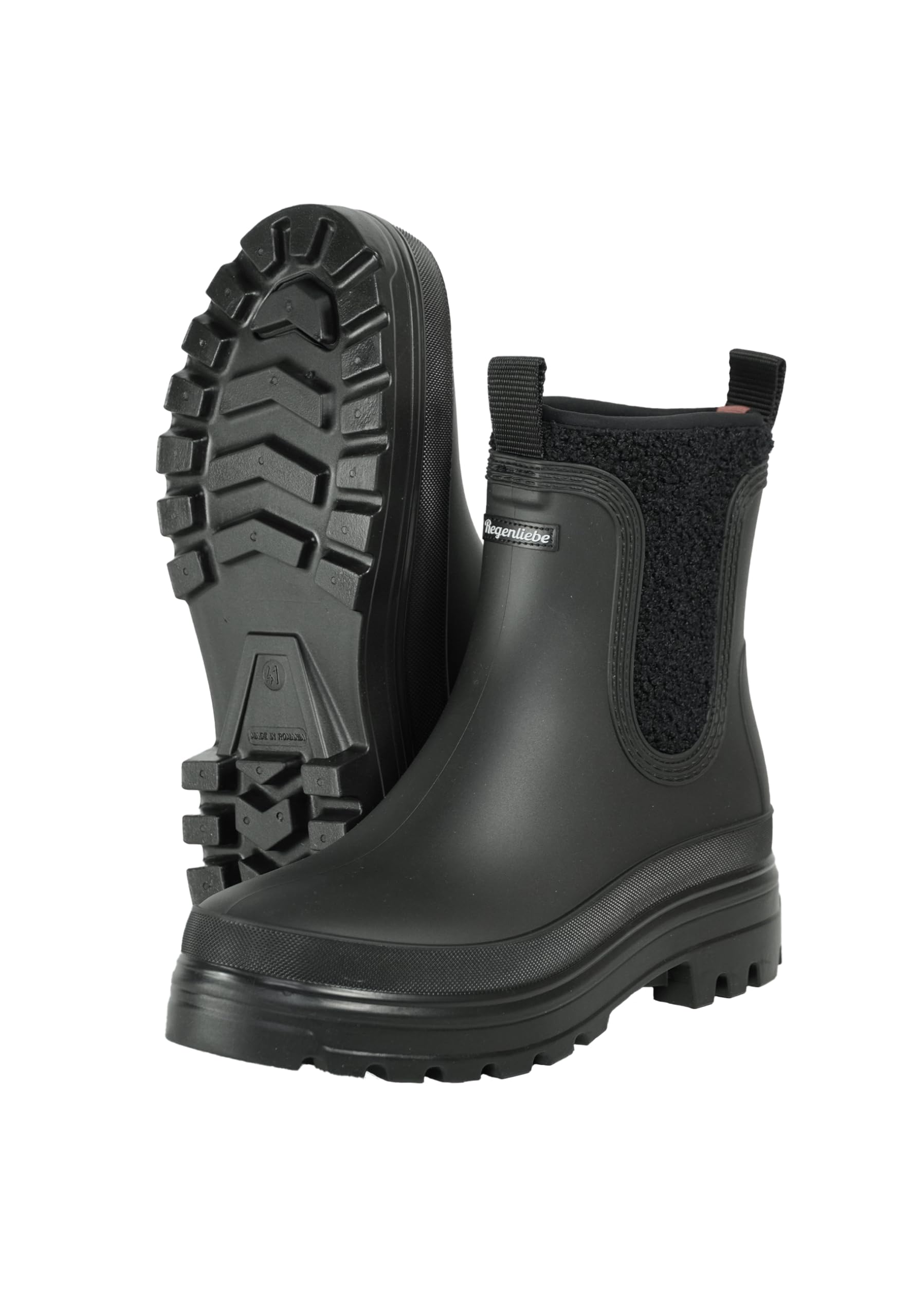Regenliebe Damen Regenstiefel Wölkchen Halbschaft Gummistiefel Feel Good wärmend gefüttert