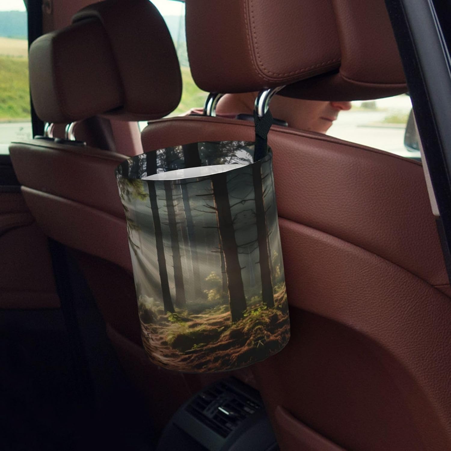 Light in The Forest Hanging car Trash can, Practical and Convenient, Suitable for Multiple car Models, Providing Ideal Storage Space image 5