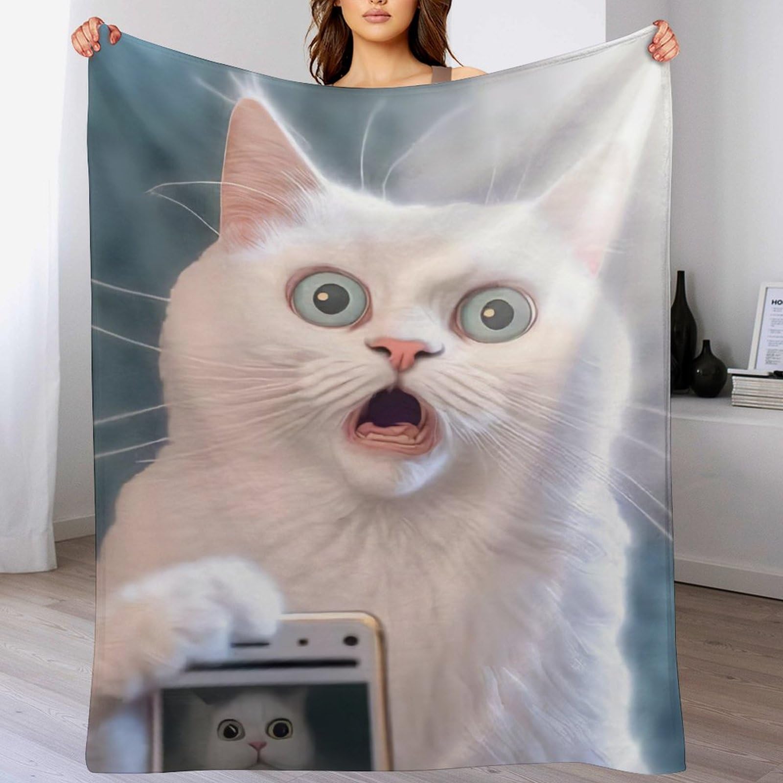Couverture chat douce 150x200cm pour calmer l'anxiété de votre animal et réchauffer ses nuits