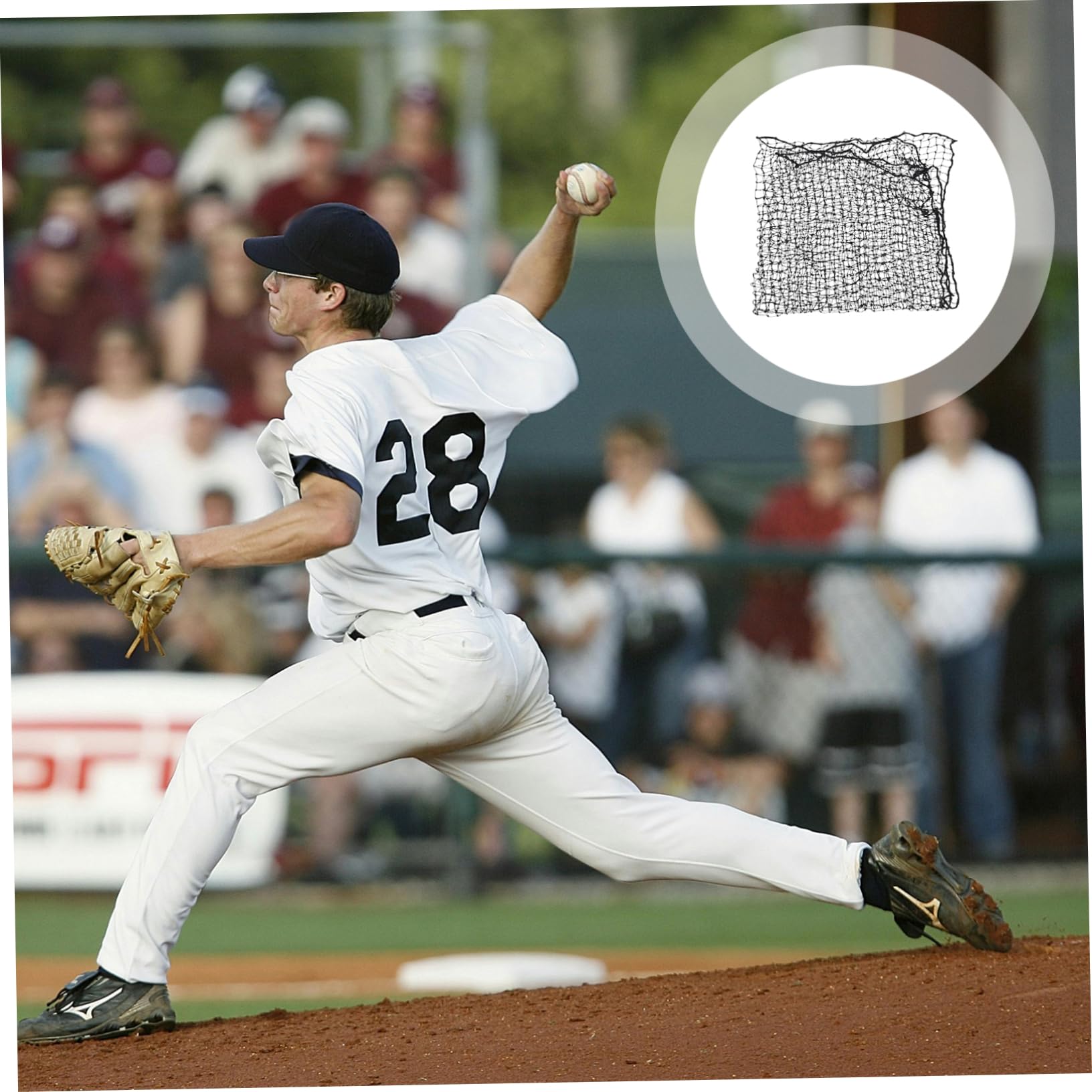 Supvox Baseball Wurf Faltbares Softball Netz für Rebound PE und aus Schwarz mit Schutzfunktion Einfachem Transport Schlagtraining Training für Vielseitiges