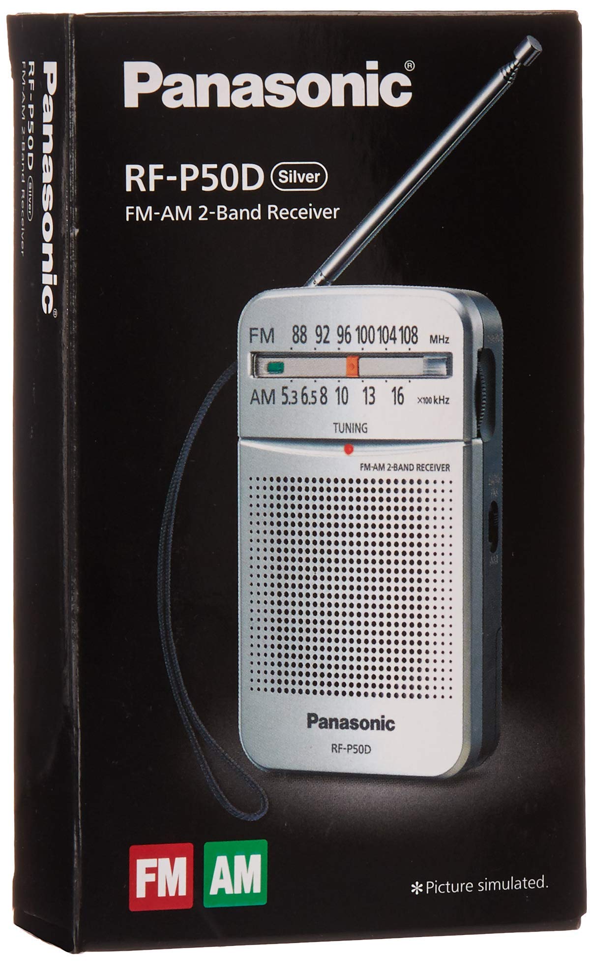 Panasonic rf-p50 AC / bateria operado Rádio Portátil AM / FM
