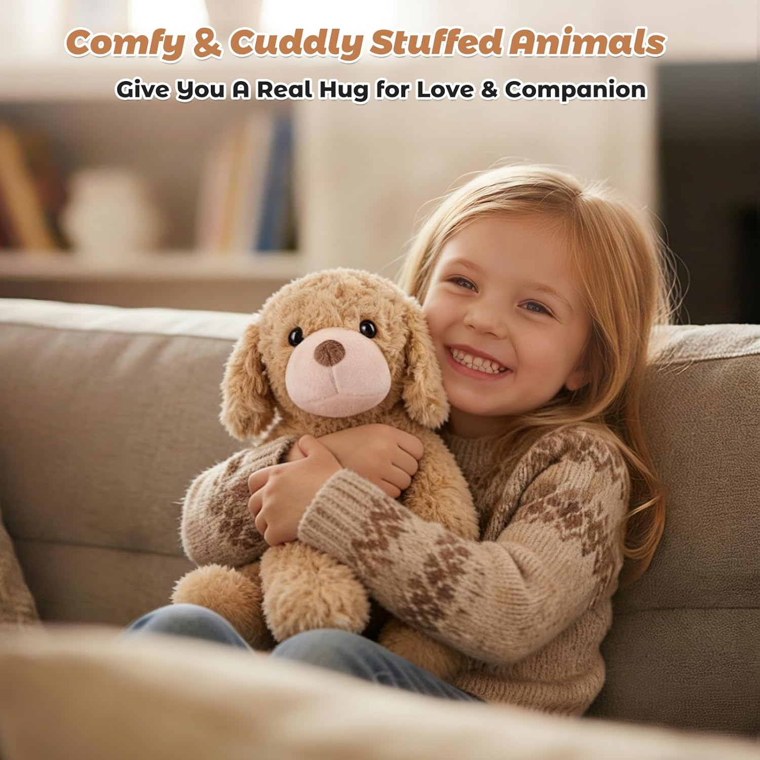 Coolable & Microwavable Dog Stuffed Animal, Weighted Stuffed Animals Plush for Kids, Women, Girls, Lavender Scent Dog Gifts, Get Well Soon Gift for Adults & Kids, Heated Plush for Period Cramp