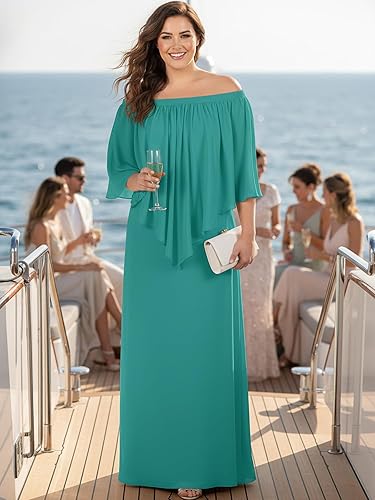 Miniatura 4 de KOH KOH Vestido largo maxi de ajuste suelto para mujer, sin tirantes, con hombro descubierto, favorecedor para cóctel