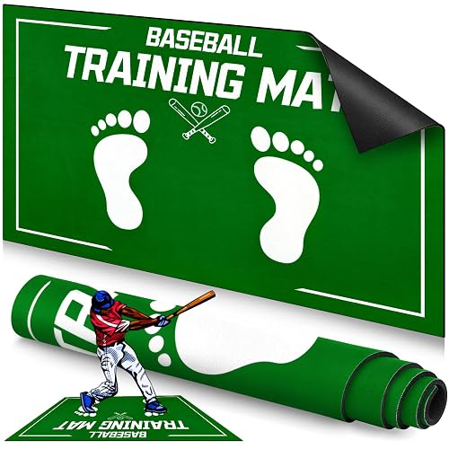 Baseball Training Mat, Baseball and Softball Batter Stance Hitting Mat,