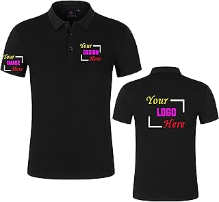 Custom Men's Women's Novelty Polo Shirts Add Your Own Text Logo Design Workwear Personalized Tshirt Teamshirt