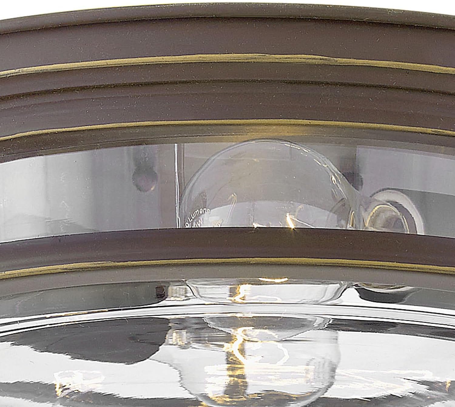 Hinkley Hadley 12" Interior Ceiling Flush Mount, Oil Rubbed Bronze w/Clear Glass