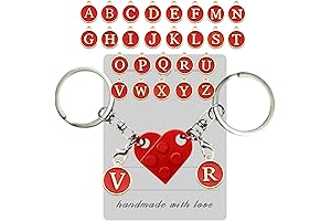 Personalized Brick Matching Heart Keychains - Build Your Love Story Together